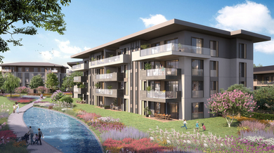 This large low-rise project is located in a prestigious area with well-developed transport infrastructure on the European side of the city. The unique architecture of 70 villas blends harmoniously with the surrounding nature and infrastructure, compl Tema Istanbul 2