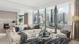Marina Shores is an elegant 53-story skyscraper in the heart of Dubai Marina, offering one to five-bedroom apartments and a five-bedroom penthouse with direct access to the Promenade boulevard. All residences feature panoramic views of the sea, Palm Marina Shores