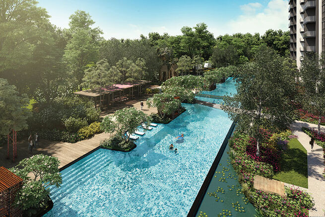Parc Riviera — la esencia del estilo de vida moderno en el corazón verde de Singapur
Concepto del proyecto
Parc Riviera es un exclusivo desarrollo residencial creado por EL Development (Pte) Ltd, ubicado en el prestigioso distrito West Coast Vale, a Parc Riviera