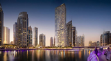 Marina Shores is an elegant 53-story skyscraper in the heart of Dubai Marina, offering one to five-bedroom apartments and a five-bedroom penthouse with direct access to the Promenade boulevard. All residences feature panoramic views of the sea, Palm Marina Shores