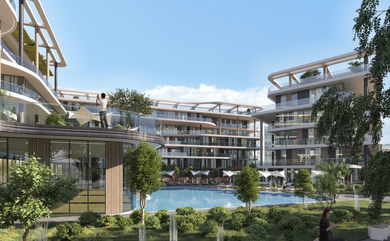 El complejo residencial situado en el número 1 de la calle Krtsanisi de Tiflis es un moderno complejo formado por tres edificios de cinco plantas. El proyecto se distingue por su cuidado diseño paisajístico, que incluye un acogedor patio con juegos i Krtsanisi Margaliti