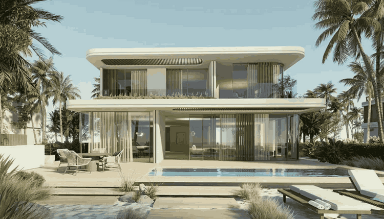 NB Collection is an exclusive waterfront development by RAK Properties located on Hayat Island in Ras Al Khaimah. This complex features only 11 three-storey 4-bedroom villas with a total area of 421-466 square meters. The size of the land plots range NB Collection