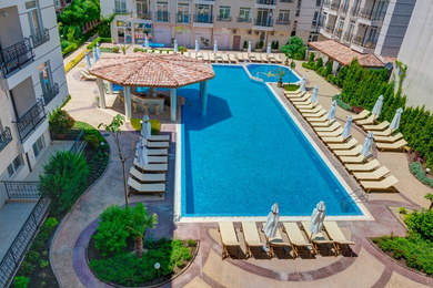 Dawn Park — Modern Residential Complex in Sunny Beach
Dawn Park is a modern residential complex by Prime Development, located in a quiet and green area of the resort town of Sunny Beach, just a few minutes from the Black Sea beaches. The project com Dawn Park