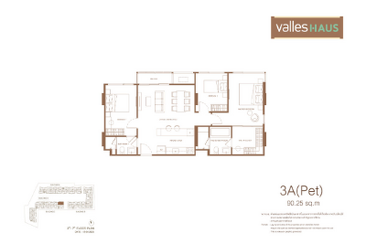 Valles HAUS es un exclusivo proyecto residencial ubicado en Wattana, Bangkok, dentro de la vibrante comunidad T77, a pocos pasos de la estación BTS On Nut. El complejo ocupa aproximadamente 9,600 m² e incluye 3 edificios residenciales de 7 pisos, con valles HAUS
