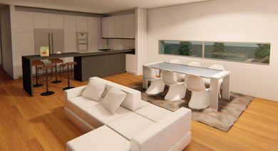 VILLA ESPATÁRIOS 6 – ALMADA
Una vivienda familiar con vistas panorámicas a Lisboa en el corazón de Almada.
Villa Espatários 6 es una residencia familiar elegante y funcional situada en una zona tranquila pero céntrica de Almada, a solo 50 metros de Espatários 6