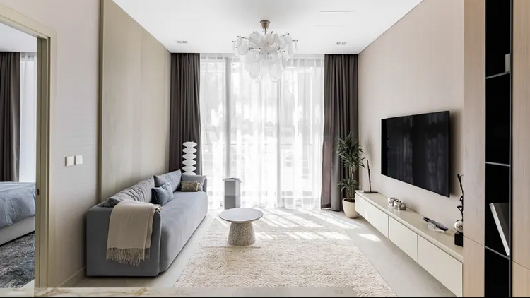 LUM1NAR Tower is the new embodiment of architectural elegance in Dubai, where light and form merge in harmony. The tower is designed as a symbol of modern style and refined aesthetics: matte glass panels, softly illuminated from within, create a shim LUM1NAR Tower