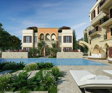 L100 — Old Bridge Residences: Architectural Elegance and Premium Comfort by the Sea
Old Bridge Residences is an exclusive boutique residential complex that embodies the aristocratic aesthetic of Cyprus, combining colonial and Venetian architectural h L100 - Old Bridge