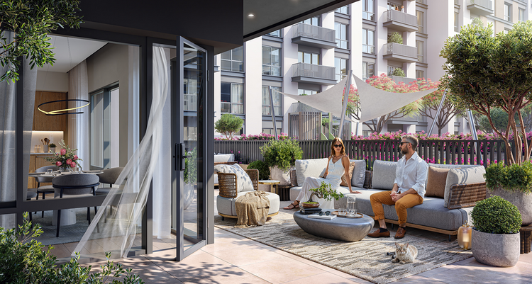 HAYA on the park de NSHAMA ofrece apartamentos de 1 a 3 habitaciones y dúplex de 3 habitaciones en un edificio de 14 pisos. Las residencias cuentan con cocinas totalmente equipadas y balcones con vistas al parque central de Town Square Dubai. La infr HAYA on the Park