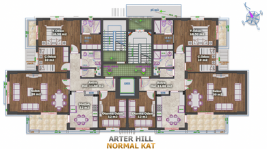Arter HILL — a Business-Class Residential Project by ARTER YAPI
Arter HILL is a modern residential complex developed by ARTER YAPI, located in one of Antalya’s most promising districts — Kepez, on the elevated area of Masadağı. The project combines Arter HILL