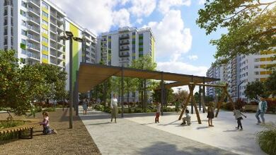 El complejo residencial "Fruity" está compuesto por nueve edificios modernos de clase confort, situados en el pintoresco distrito de Adler en Sochi.
Se ha prestado especial atención a la creación de un entorno seguro para los residentes: el sistema Frukty