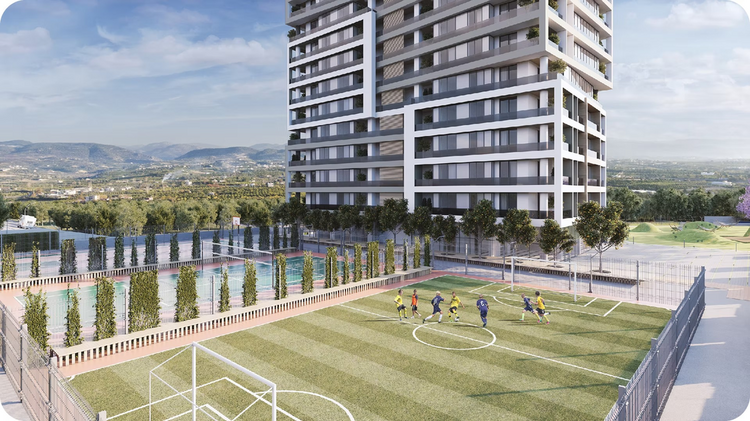 Ekinci Senfoni Nefes - Residential Complex in Yenişehir.
Located in the central part of Yenişehir, Mersin, the project covers an area of 11,300 m². It combines contemporary architecture, spacious layouts, and landscaped green areas to create a comfo Ekinci Senfoni Nefes