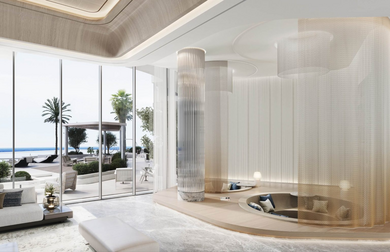 Ellington Properties has unveiled Cala Del Mar, a 16-story residential development located on Al Marjan Island. It offers a collection of studios and one to three-bedroom apartments, as well as a single four-bedroom residence.
The offered units rang Cala Del Mar