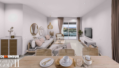 DIMENSUR GREEN GOLF ALMERIMAR II – 阿尔梅里亚(ALMERÍA).
面朝大海与高尔夫球场的新居——阿尔梅里马尔的理想生活方式.
DIMENSUR GREEN GOLF ALMERIMAR II 是高端住宅区 GREEN GOLF 的第二期项目,位于度假胜地 阿尔梅里马尔(Almerimar) 最负盛名的区域,距海滩和高尔夫球场仅数米之遥。项目由 DIMENSUR 开发并管理,销售由 DURÁN SERVICIOS INMOBILIARIOS 负责。
项目提供 DIMENSUR Green Golf Almerimar II