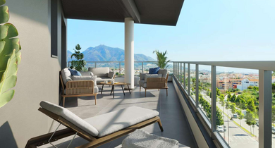 Piso en venta en Los Ríos (Mijas).
Vivienda moderna en promoción nueva rodeada de naturaleza.
Se ofrece un piso nuevo en el complejo residencial Los Ríos, ubicado en la zona de Las Lagunas, municipio de Mijas (provincia de Málaga). La propiedad se e Apartment in Los Ríos
