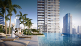 Marina Shores is an elegant 53-story skyscraper in the heart of Dubai Marina, offering one to five-bedroom apartments and a five-bedroom penthouse with direct access to the Promenade boulevard. All residences feature panoramic views of the sea, Palm Marina Shores