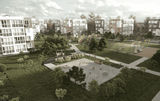 Strizhi (Swifts) is a cozy comfort-class residential complex located in the settlement of Novy. The development comprises 12 four-story monolithic-brick buildings arranged in a closed triangular layout that visually echoes a bird’s V-formation. This Стрижи